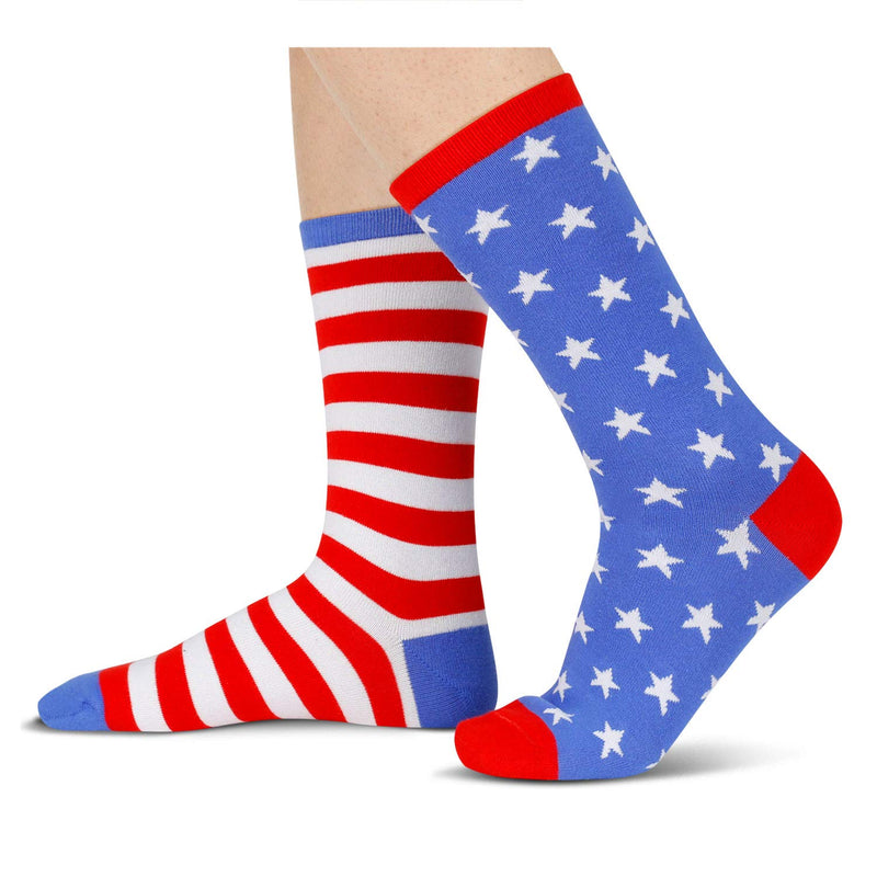 HAPPYPOP Teeth Dentist Birthday Best Mom Nurse Alien Socks for Women, Dental Assistant Hygienist Student Birthday Gifts American Flag