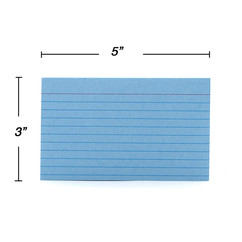 Emraw Ruled Colored Index Card Plain Back 3”x5” – For School, Home & Office (Pack of 200 Count)