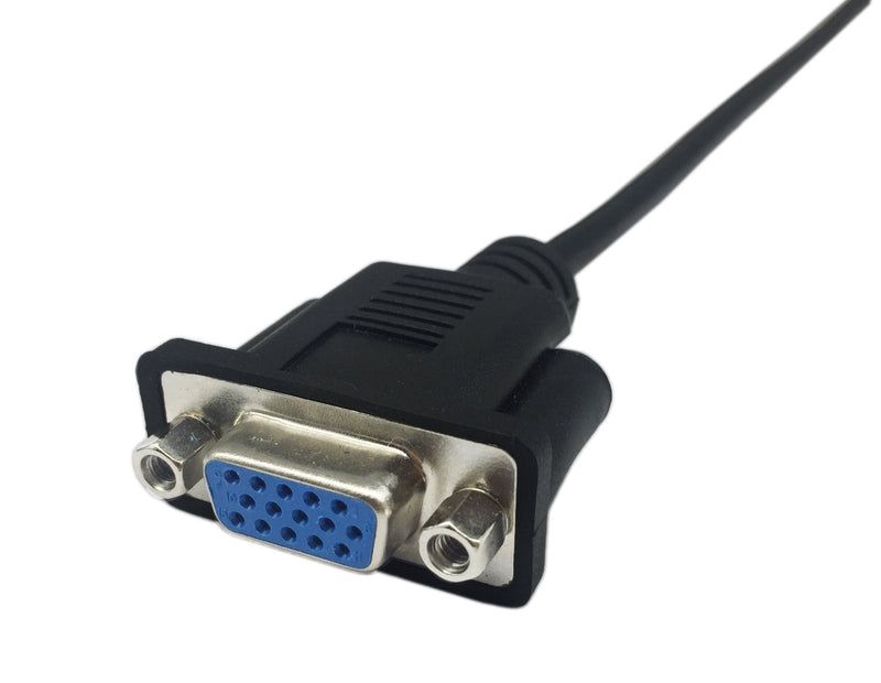Cerrxian 1ft VGA SVGA 15 Pin HD15 Male to Female Adapter Video Monitor Extension Cable for PC Laptop TV Porjector(mf)