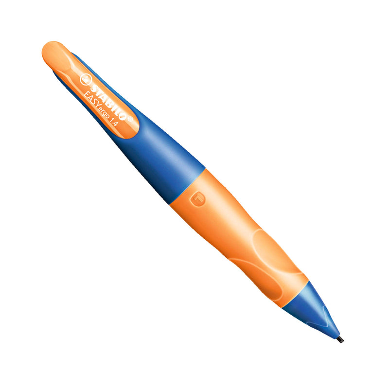 STABILO EASYergo Mechanical Pencil Left Handed, 1.4 mm, Ultramarine/Orange ultramarinblau/neonorange