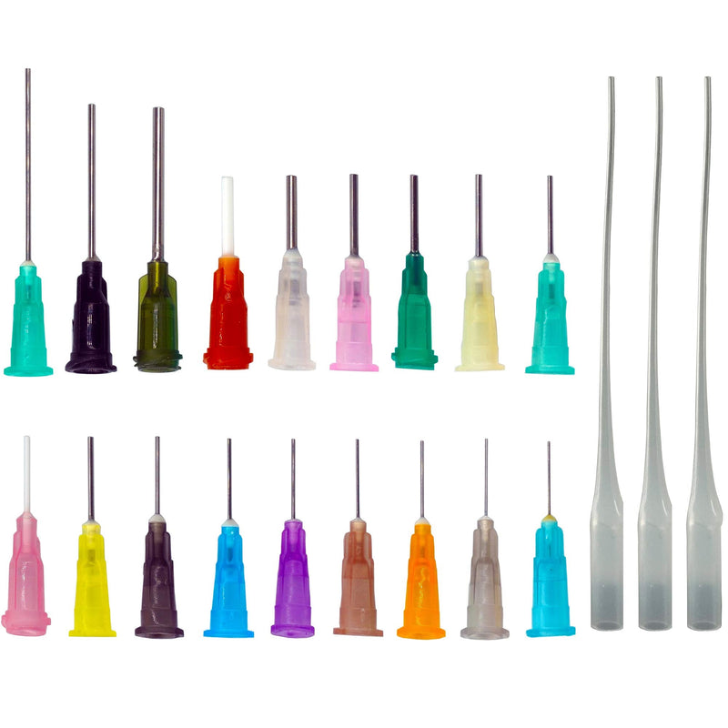 Dispensers Applicator Kit - Syringes,Plastic Squeeze Bottles and Needle Tips,Works for Precisely Delivery Grease,Oil Dispensing,Liquid Glue and Ink