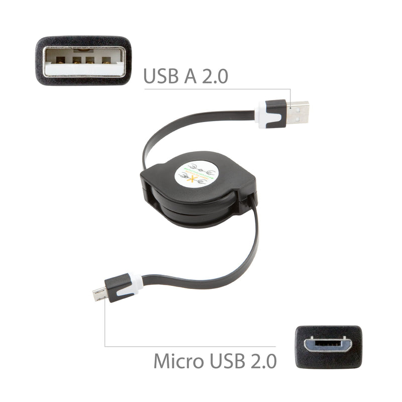 Cable for Remarkable Paper Tablet (Cable by BoxWave) - miniSync, Retractable, Portable Sync Cable for Remarkable Paper Tablet Retractable Cable