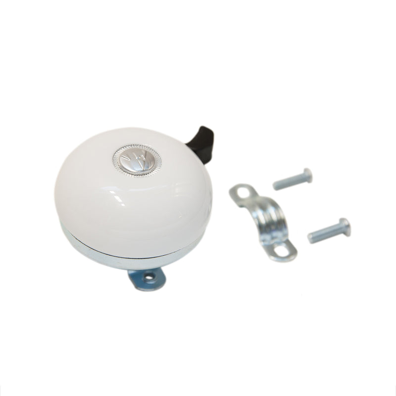 Firmstrong Classic Beach Cruiser Bicycle Bell White