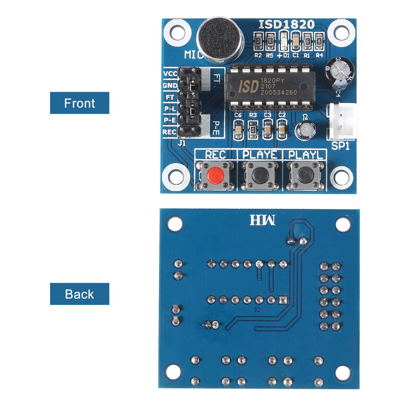 4pcs ISD1820 Sound Voice Recording Playback Module Sound Recorder Board with Microphone Audio Loudspeaker for Ar-duino CYT1022