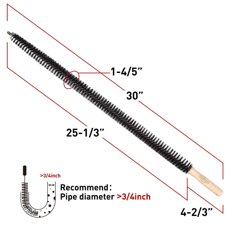 Holikme Dryer Vent Cleaner Kit 2 Pack Dryer Lint Brush Vent Trap Cleaner Long Flexible Refrigerator Coil Brush 30 Inch