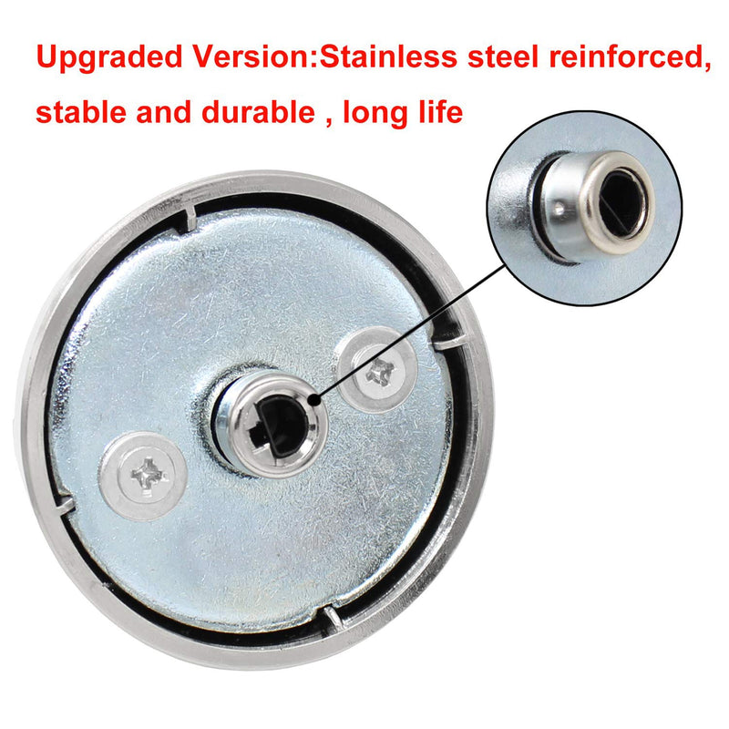 [Upgraded] Dg64-00473A Stainless Steel Burner Dial Knob with Reinforced Power Ring Protection Compatible with Samsung Range Oven Gas Stove Knob NX58F5700WS NX58H5600SS NX58H5650WS NX58J7750SS (5 Pack)
