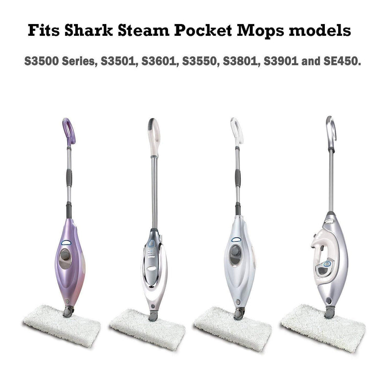 Tidy Monster 4 Pack Microfiber Steam Mop Replacement Pads for Shark Steam Pocket Mops S3500 Series S3501 S3601 S3550 S3901 S3801 SE450 S3801CO S3601D, Machine Washable Easy Cleaning Pads