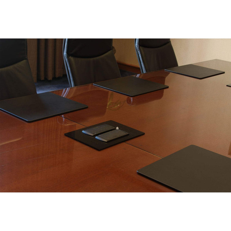 Dacasso Black Leatherette 17" x 14" Conference Table Pad - Laptop Pad - Protective Pad