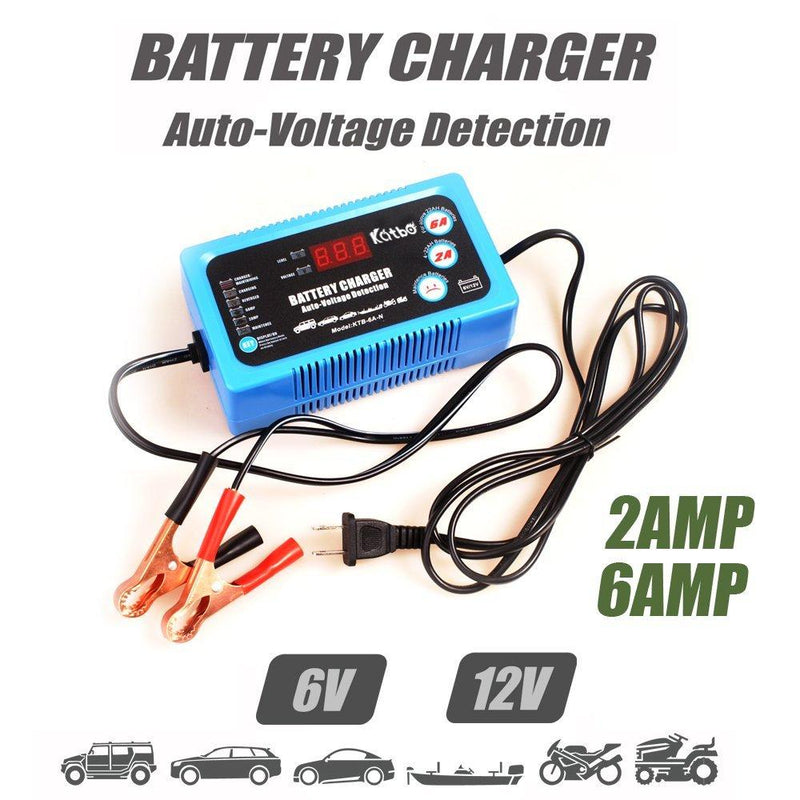 Katbo 6 Amp Smart Battery Charger 6V 12V Automatic and Manual