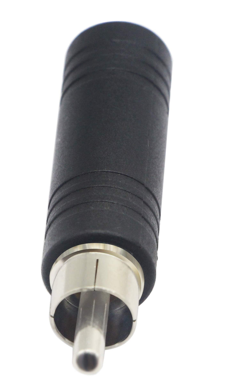 zdyCGTime 6.35mm to RCA Adapter RCA Male Plug to 6.35mm 1/4 Inch Mono Female Audio Mic Plug Adapter Jack Converterr (5 Pack)