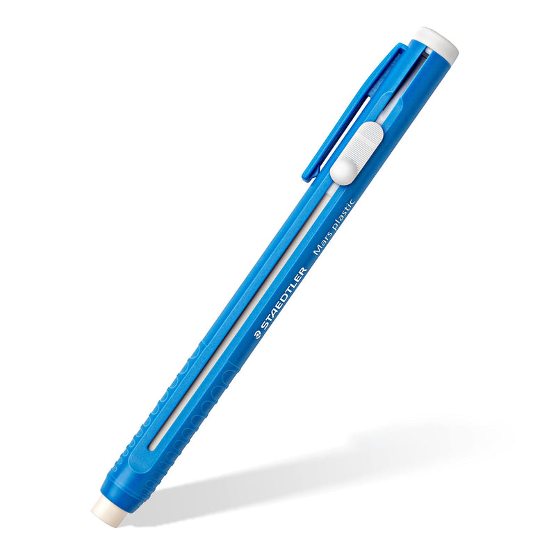 Staedtler Mars plastic Eraser Holder, retractable Stick Eraser with pen body, includes premium quality eraser, 528 50