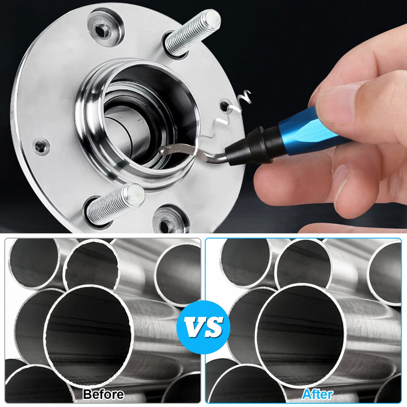 Heeieuk Metal Handle Hand Deburring Tools Burr Cutting with 20 Replacement Blades for Edge&Hole of 3D Printer, Plastic, Aluminum and Stainless Steel Deburring Tools Set