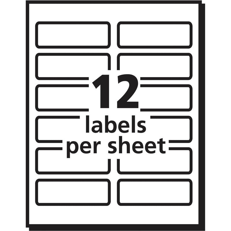 Avery Laser Labels, Matte, Mailing, 3-3/4 x 1-1/4, 300 per Pack (6879), White 300 labels