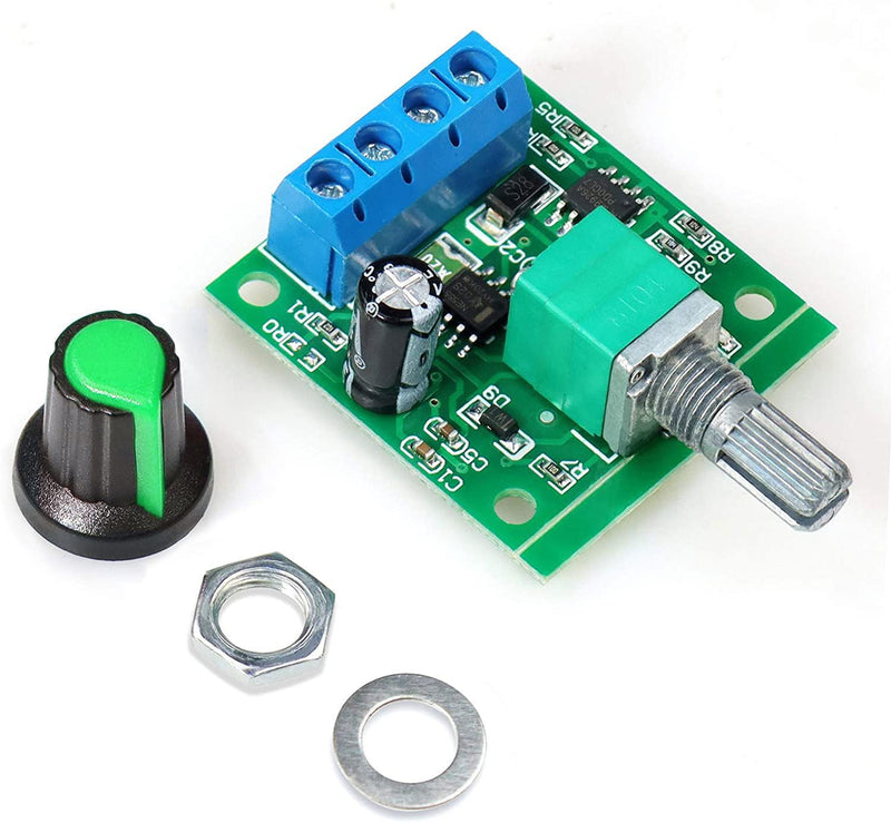 Gebildet 4pcs PWM Low Voltage Motor Speed Controller DC 1.8V/3V/5V/6V/12V 2A 1803BK 1803B Adjustable Driver Switch with Speed Controller Green-e840