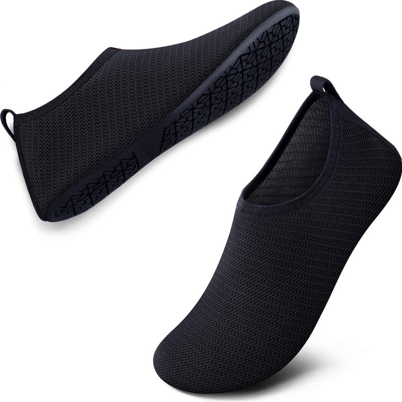 SEEKWAY Water Shoes Women Men Adult Quick-Dry Aqua Socks Barefoot Non Slip for Beach Swim River Pool Lake surf 3.5-4.5 Women/2.5-3.5 Men 731 Black