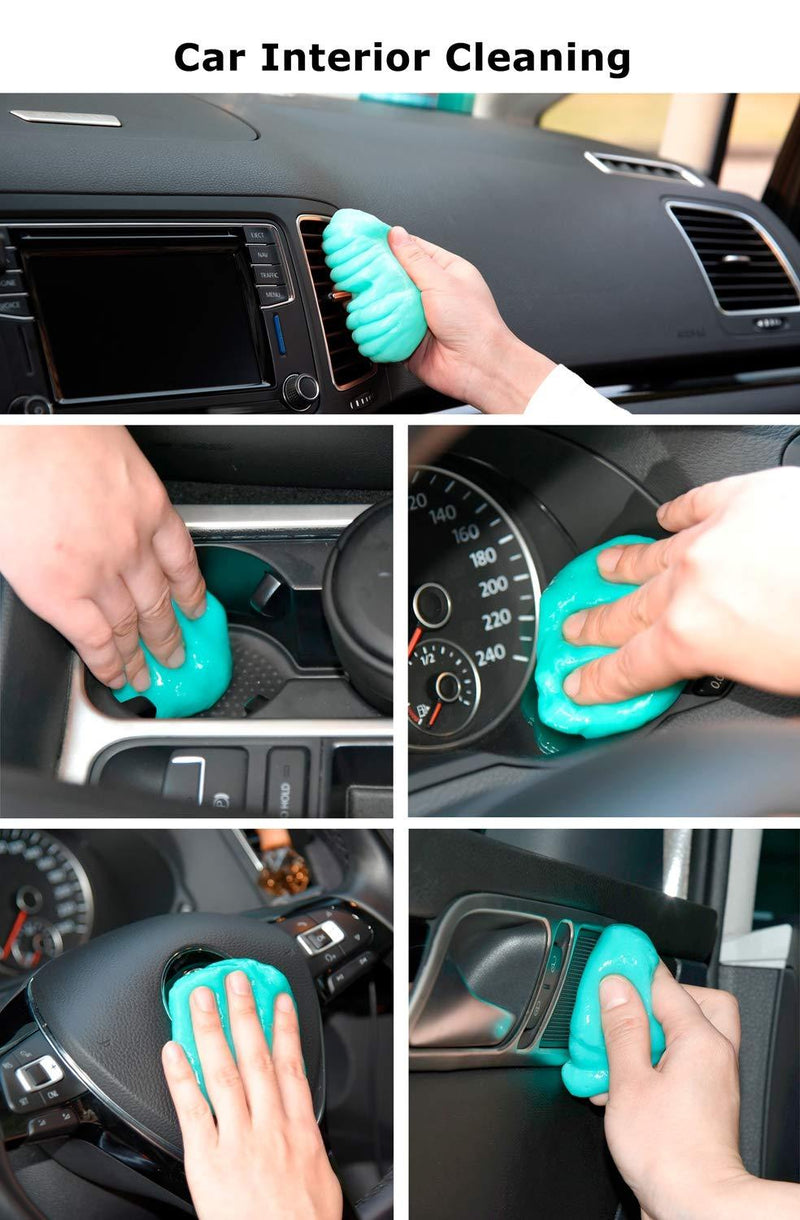 Keyboard Cleaning Gel Car Cleaning Gel Car Cleaner Gel Detailing Putty Dust Cleaning Tool for PC Tablet Laptop,Car Vents,Car Interiors,Home,Printers,Electronics Remove Dust,Pet Hair