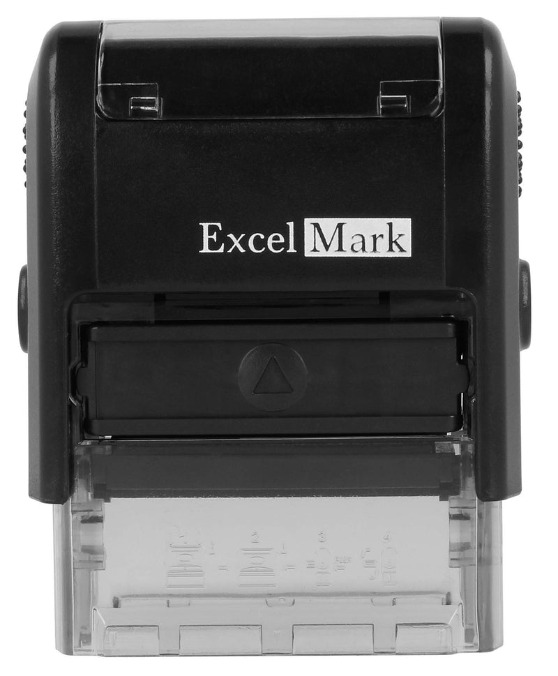 SCANNED Self Inking Rubber Stamp - Red Ink