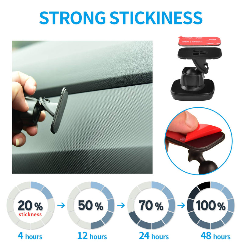 3M Vhb Sticky Adhesive Pads Replacement Mounting Tape 4 Pcs, APPS2Car Dashboard Sticker Pads for Magnetic Phone Car Mount,CarÂ MountÂ Adhesive,Double Sided 3M Adhesive Pads,Car Mount Sticker Tapes