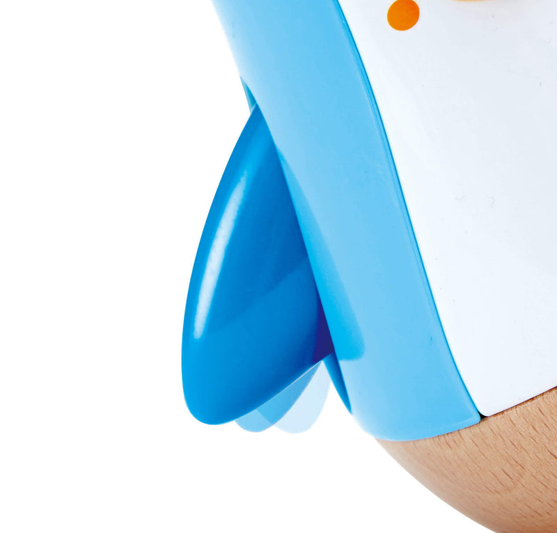 Hape Penguin Musical Wobbler | Colorful Wobbling Melody Penguin, Roly Poly Toy for Kids 6 Months+, Multicolor, 5'' x 2'' (E0331) Penguin Wobbler