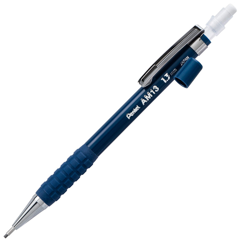 Pentel Arts Sharp HD Mechanical Pencil (1.3mm), Dark Blue Barrel, (1) Super Hi-Polymer Lead Refill (AM13PABP)