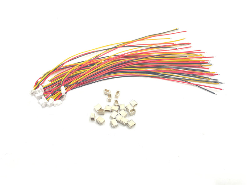 20 Sets Mini Micro Sh 1.0mm Jst 3-Pin Connector Plug Male with 150mm Cable & Female 15mm/5.9inch