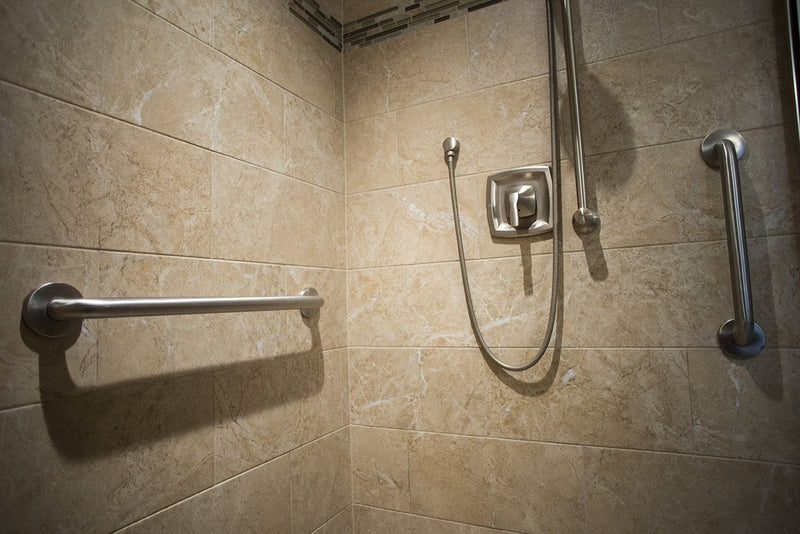 Design House 514067 Commercial Safety Grab Bar 24", Satin Stainless Steel, Inch, Polished Chrome 24 Inch