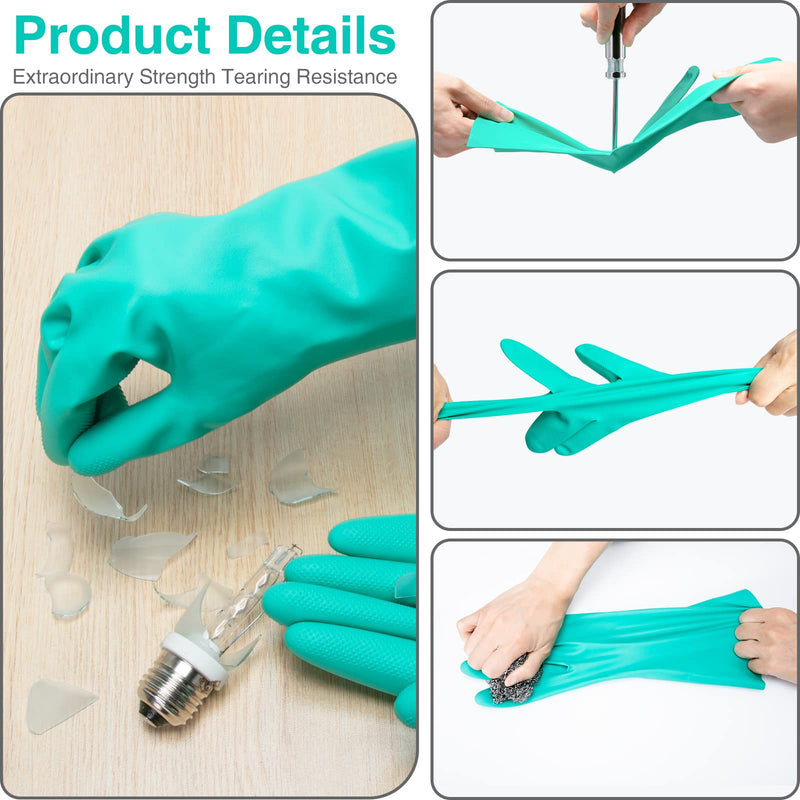ThxToms Chemical Resistant Nitrile Gloves, Resist Household Acid, Alkali, Solvent and Oil, Latex Rubber Free, 1 Pair Medium Medium (Pack of 1)