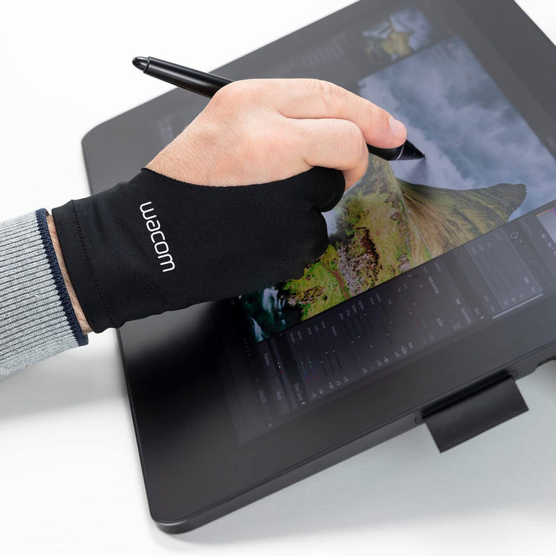 Wacom Drawing Glove, Two-Finger Artist Glove for Drawing Tablet Pen Display, 90% Recycled Material, eco-Friendly, one-Size (1 Pack)