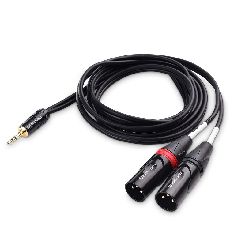 Cable Matters 3.5mm 1/8 Inch TRS to 2 XLR Cable, Male to Male Aux to Dual XLR Breakout Cable - 6 Feet 6 ft