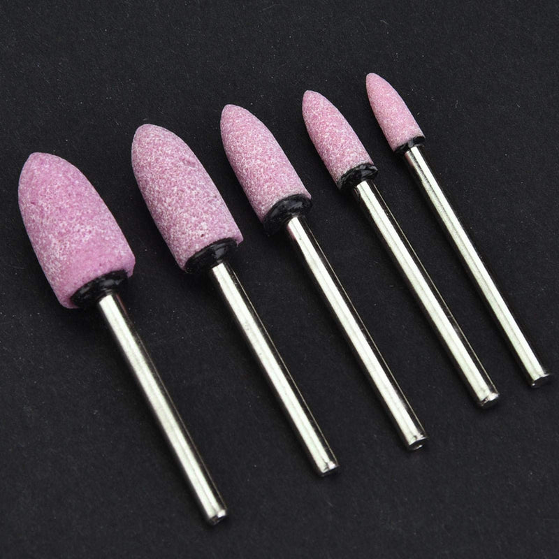 3mm Polishing Stone Head Set, 100PCS Grinding Polishing Head, Cylindrical and Warhead Shape, for Electric Angle Grinder(3mm-Pink) 3mm Pink