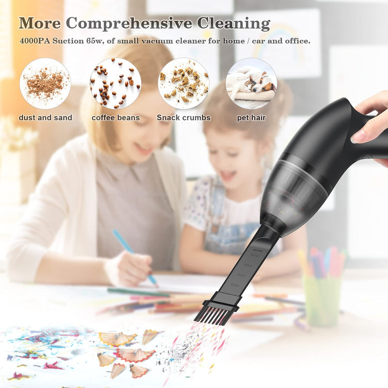 HONKYOB Keyboard Vacuum Cleaner Mini Vacuum Cleaner Rechargeable Cordless Vacuum Desk Vacuum Cleaner Computer Vacuum Cleaners with LED Light for Cleaning Dust,Hair,Crumbs,Car, Sewing Machine(H043) H043