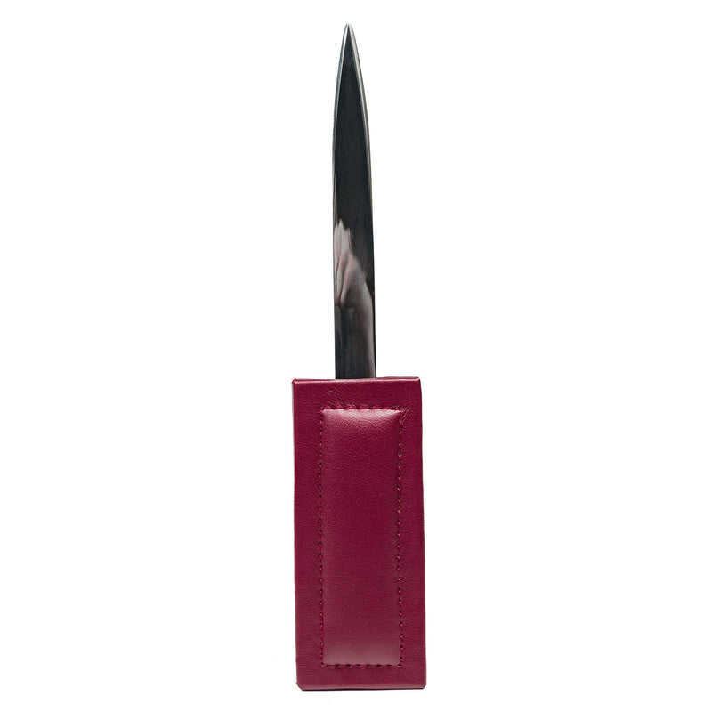 Dacasso A5227 Letter Opener, 8 x 1.37 x 0.25, Burgundy