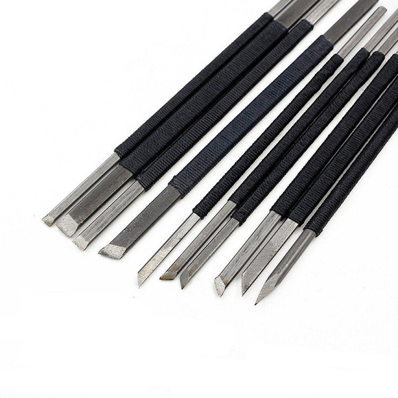 Stone Carving Tool KangTeer 10pcs High-Carbon Steel Carving Chisels/Knives Kits