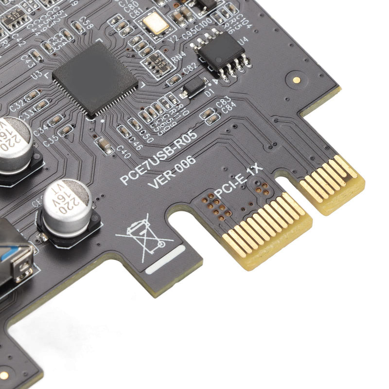 Dpofirs PCIE to USB 3.2 7 Port Expansion Card, PCI Express USB Add in Card, Internal USB 3.2 7 Port Front Expansion Card for Win XP Win 7 Win 8 Win 10 Win 11 Linux