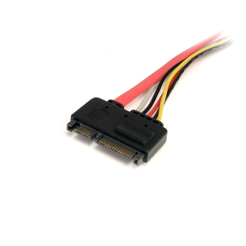 StarTech.com 12in 22 Pin SATA Power and Data Extension Cable - 1ft SATA Data Power Extension - 12 inch SATA Extension (SATA22PEXT), Red