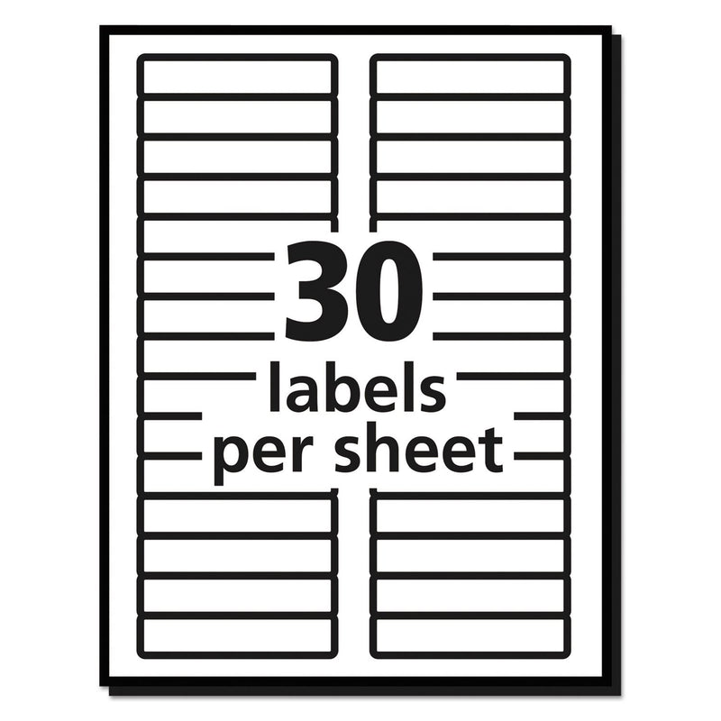 Avery 5266 Permanent Filing Labels, 1/3 Cut, 750/PK, RD/BE/GN/PE/YW