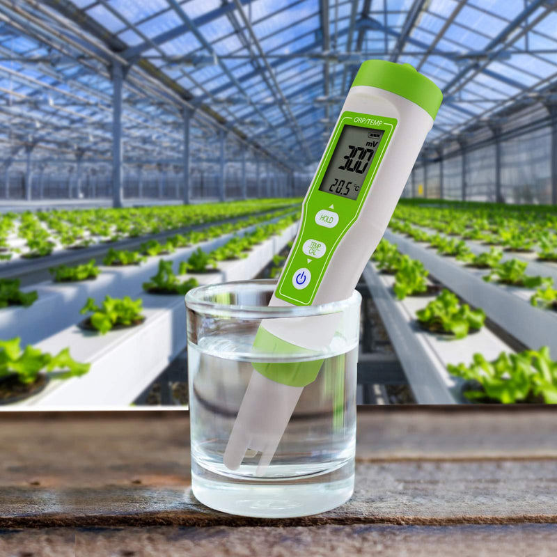 Digital ORP Meter with Automatic Calibration & ORP Buffer Powder, -1200~1200mV High Accuracy ORP Tester for Testing Water ORP Tester + ORP Buffer Powder