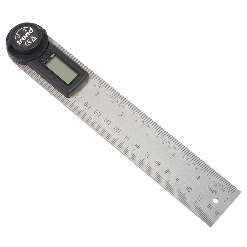 Trend Digital Angle Ruler - 360 degree angle range for measuring and marking bevels, miters and bevels, DAR/200 Single