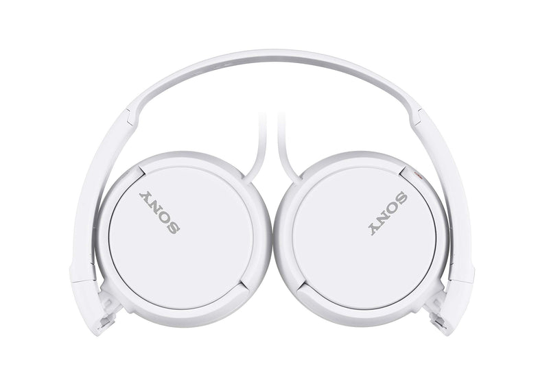 Sony ZX Series Wired On-Ear Headphones, White MDR-ZX110 No Mic