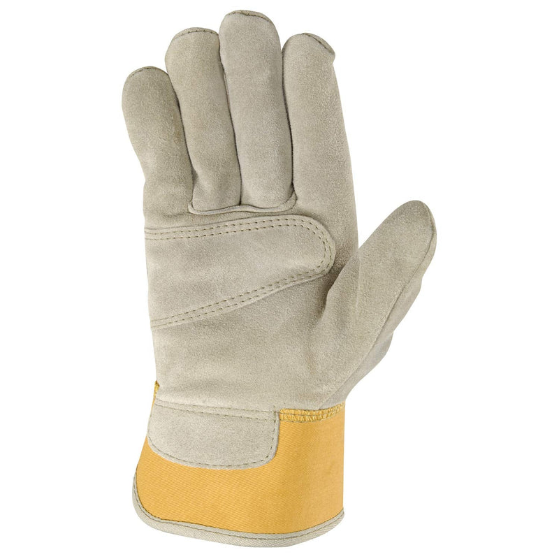 Women's Heavy Duty Leather Palm Work Gloves with Safety Cuff (Wells Lamont 4113S), Small , Tan Small (Pack of 1)