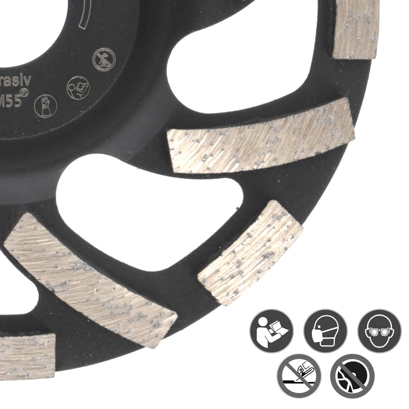 PRODIAMANT diamond cup wheel 125 mm x 22.2 mm Turbo ST91 diamond grinding wheel asphalt screed professional quality 125 / 22.23 mm