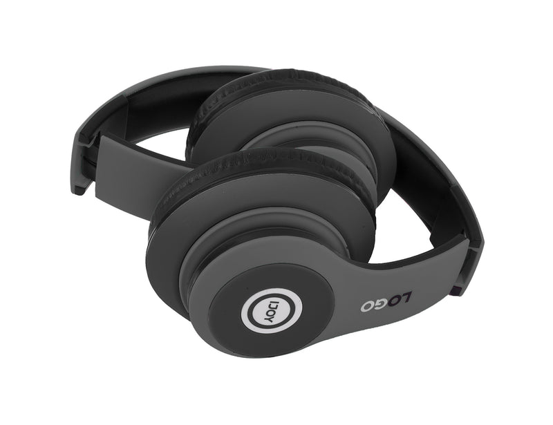 iJoy Matte Finish Premium Rechargeable Wireless Headphones Bluetooth Over Ear Headphones Foldable Headset with Mic (Stealth) Stealth