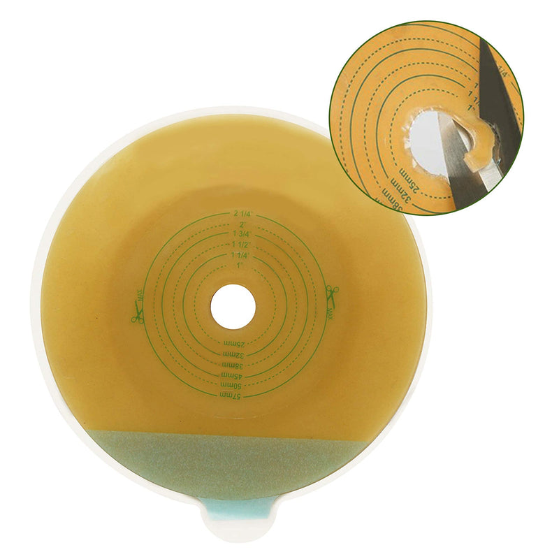 LotFancy 10 PCS Adhesive Stoma Skin Barriers for Two-Piece System Colostomy Bag - Ostomy Wafer Supply for Ileostomy Stoma Care, Cut-to-Fit