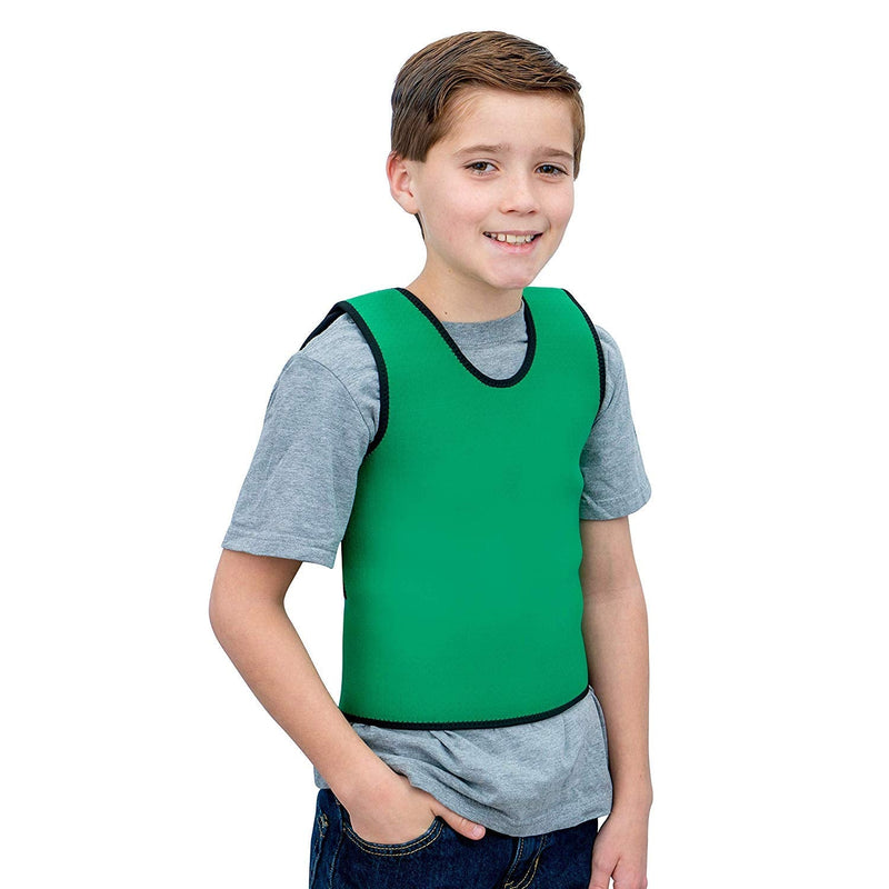 Special Supplies Sensory Compression Vest Deep Pressure Comfort for Autism, Hyperactivity, Mood Processing Disorders, Breathable, Form-Fitting, Kids and Adults (Green, X-Small 14x24 inches) Green X-Small (Pack of 1)