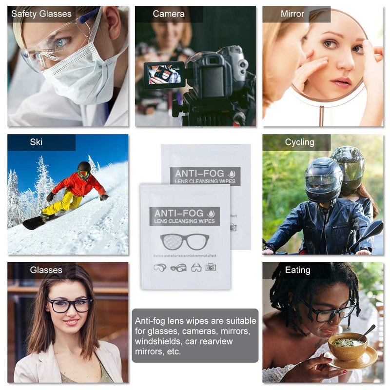 Alibeiss Anti-Fog Lens Wipes Pre-Moistened Anti-Fog Wipes,6" X 5",for Eye Glasses (30 Pack) 6x5 Inch (Pack of 30)