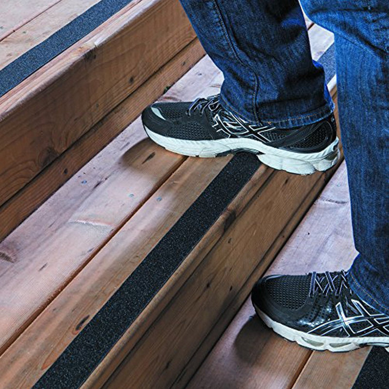 Gator Grip Traction Tape-SG3104 Premium Grade High Traction Abrasive Non Slip 60 Grit Indoor Outdoor Anti-Slip Adhesive Grip Safety Tape, 4 Inch x 60 feet, Black – used on stairs, docks, treads, boats, ramps