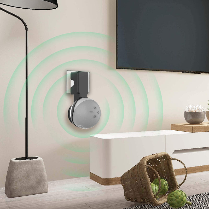 Alimoon AILITOP Echo Dot 4th Wall Mount Holder,Smart Speaker 4th Generation Home Hanger Stand Accessories with Built-in Cable Hide Messy Wires for Smart Home Space-Saving