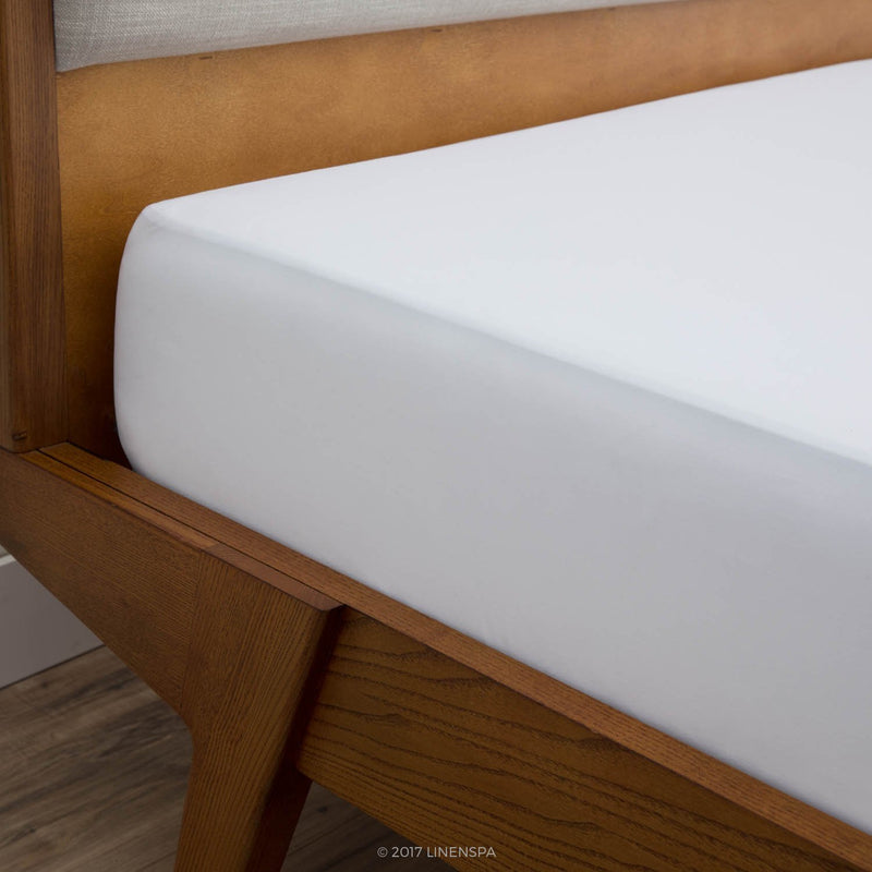 Linenspa Cover Protector-Waterproof-Hypoallergenic-Vinyl Free, Twin, Smooth 5-Sided