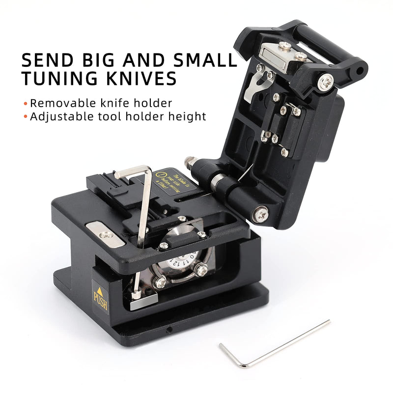 Fiber Cleaver FTTH Fiber Optic Tools High Precision 6C Cable Cutting Fiber Optic Knife Tools Fiber Cleavers 12 Surface Blade