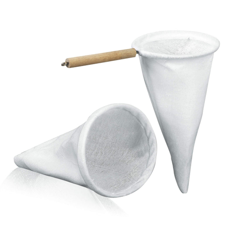 IMUSA USA Coffee Cloth Strainer with Wood Handle, 1, White